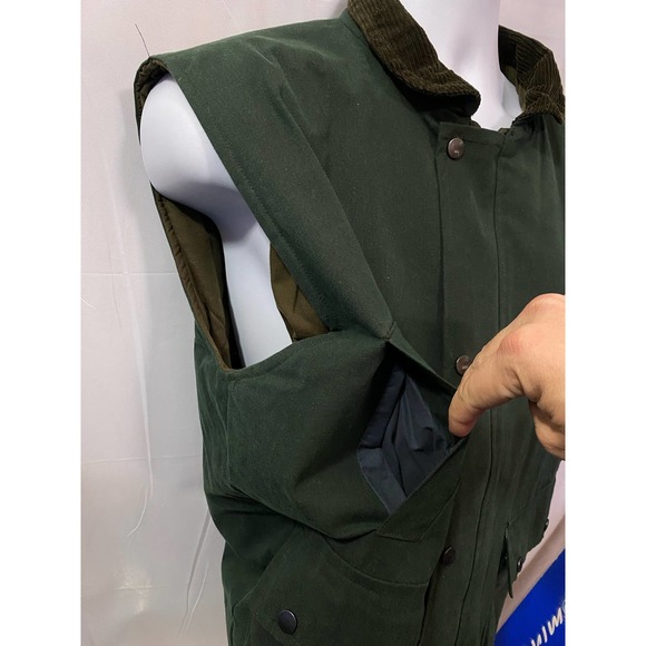 Work Wear King Green zip up Outdoors Camping Hunting Vest Size Large - Picture 7 of 11